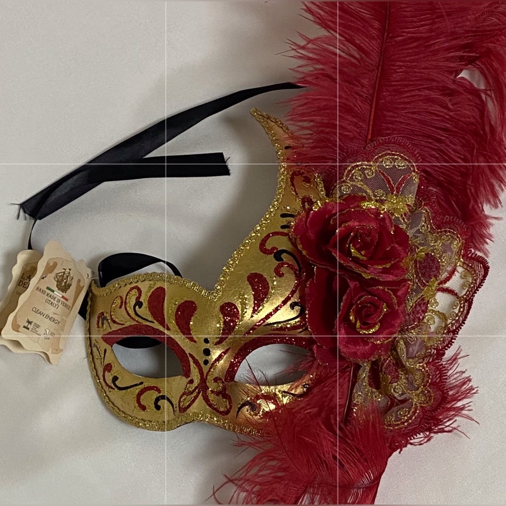 La Maschera Del Galeone Masquerade Mask | Handcrafted Venice Italy | With Tags